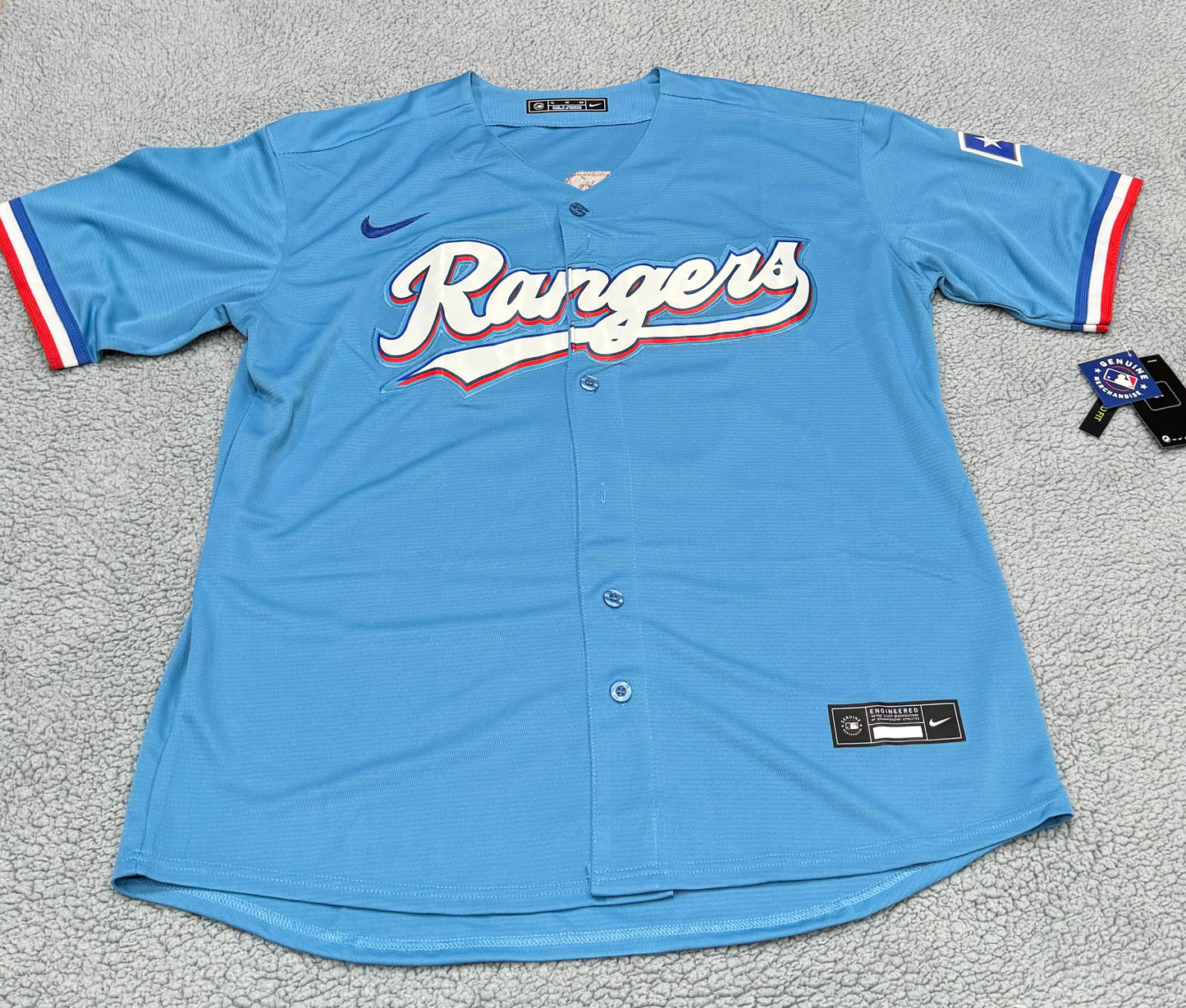 Texas Rangers Adolis Garcia Jersey (Baby Blue) 2XL