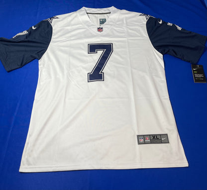 Dallas Cowboys Trevon Diggs Throwback Jersey (White/Blue) - XL