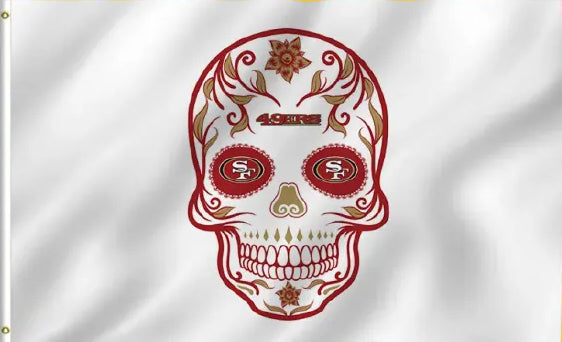 SF 49ers Skull Candy 3x5 foot Flag