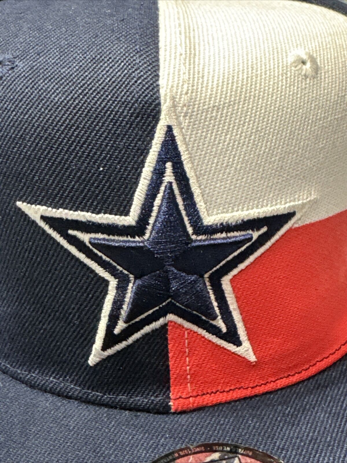 Dallas Cowboys Hat Cap Snap Back Texas Flag Draft Edition Blue Red White New Era
