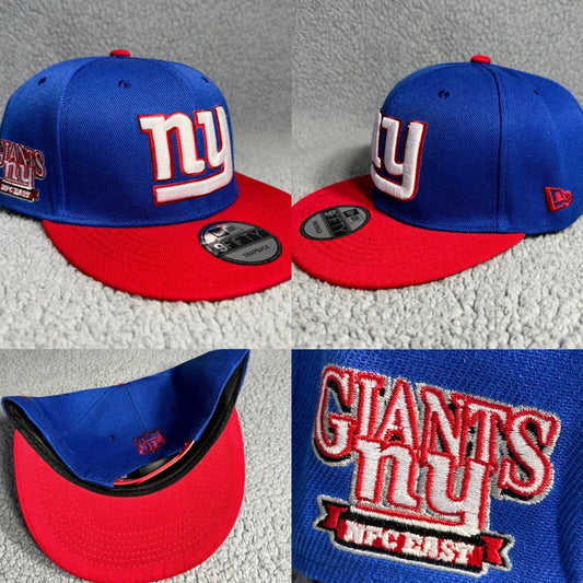 New York Giants Hat Cap Snap Back Blue Red NFC East Patch New Era Football NFL