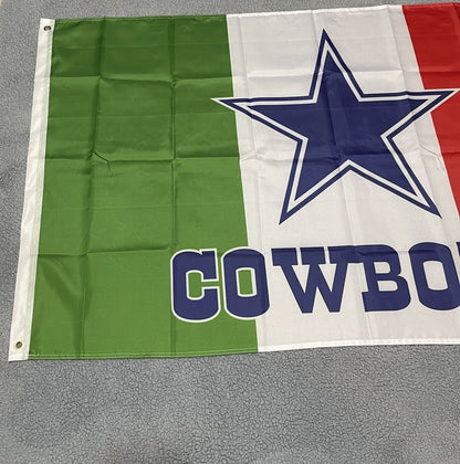 Dallas Cowboys Mexico Flag 3x5 foot Red White Green Parsons Lamb Diggs Alarcon