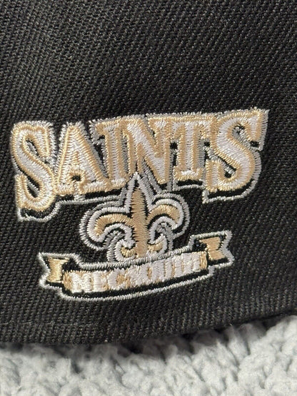 New Orleans Saints Hat Cap Snapback New Era Black Gold Patch Louisiana Football