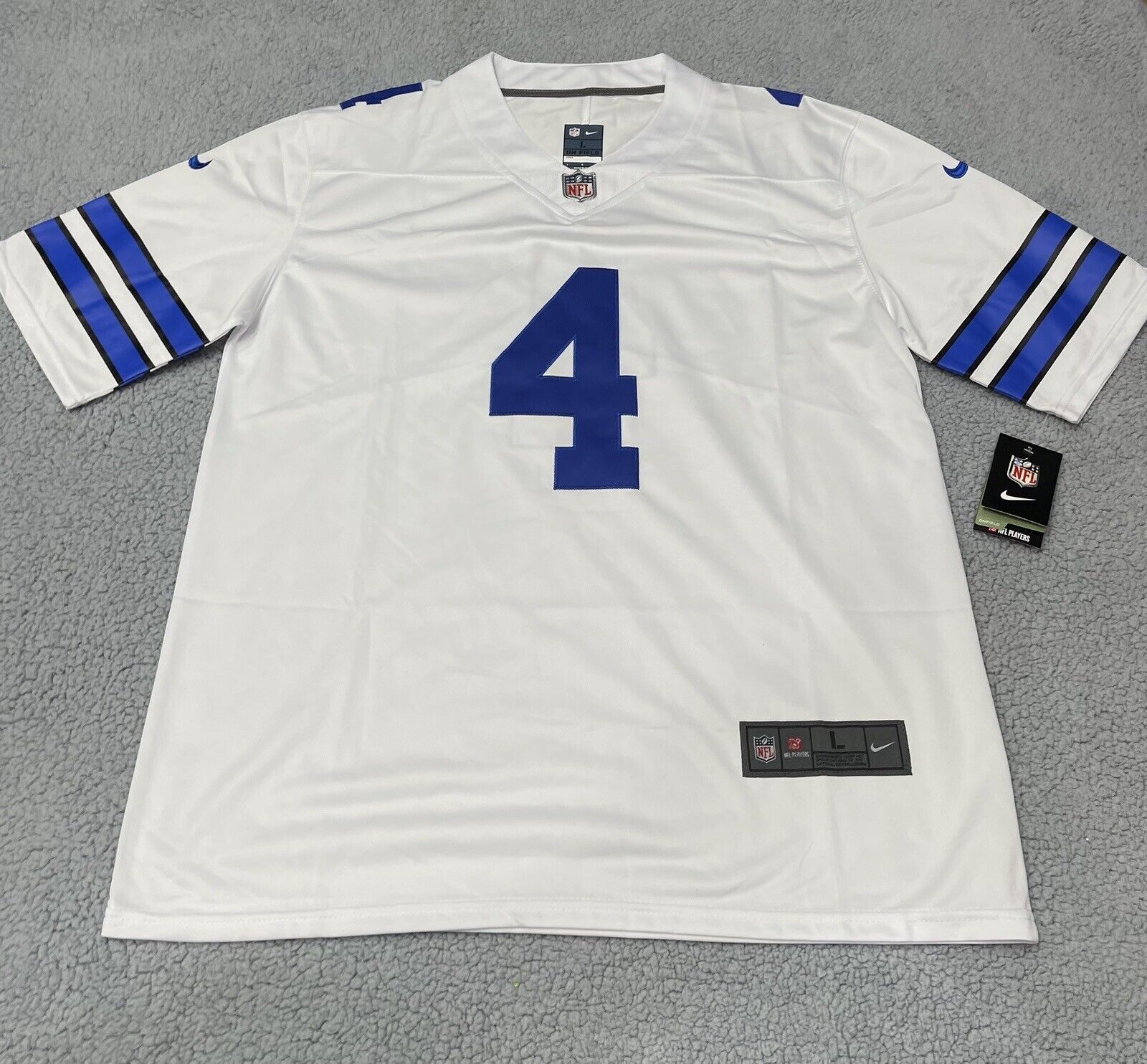 Dallas Cowboys Dak Prescott Jersey White Small #4 New with Tags Stitched DC4L S