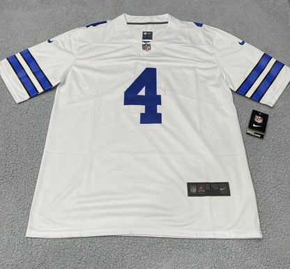 Dallas Cowboys Dak Prescott Jersey White Small #4 New with Tags Stitched DC4L S