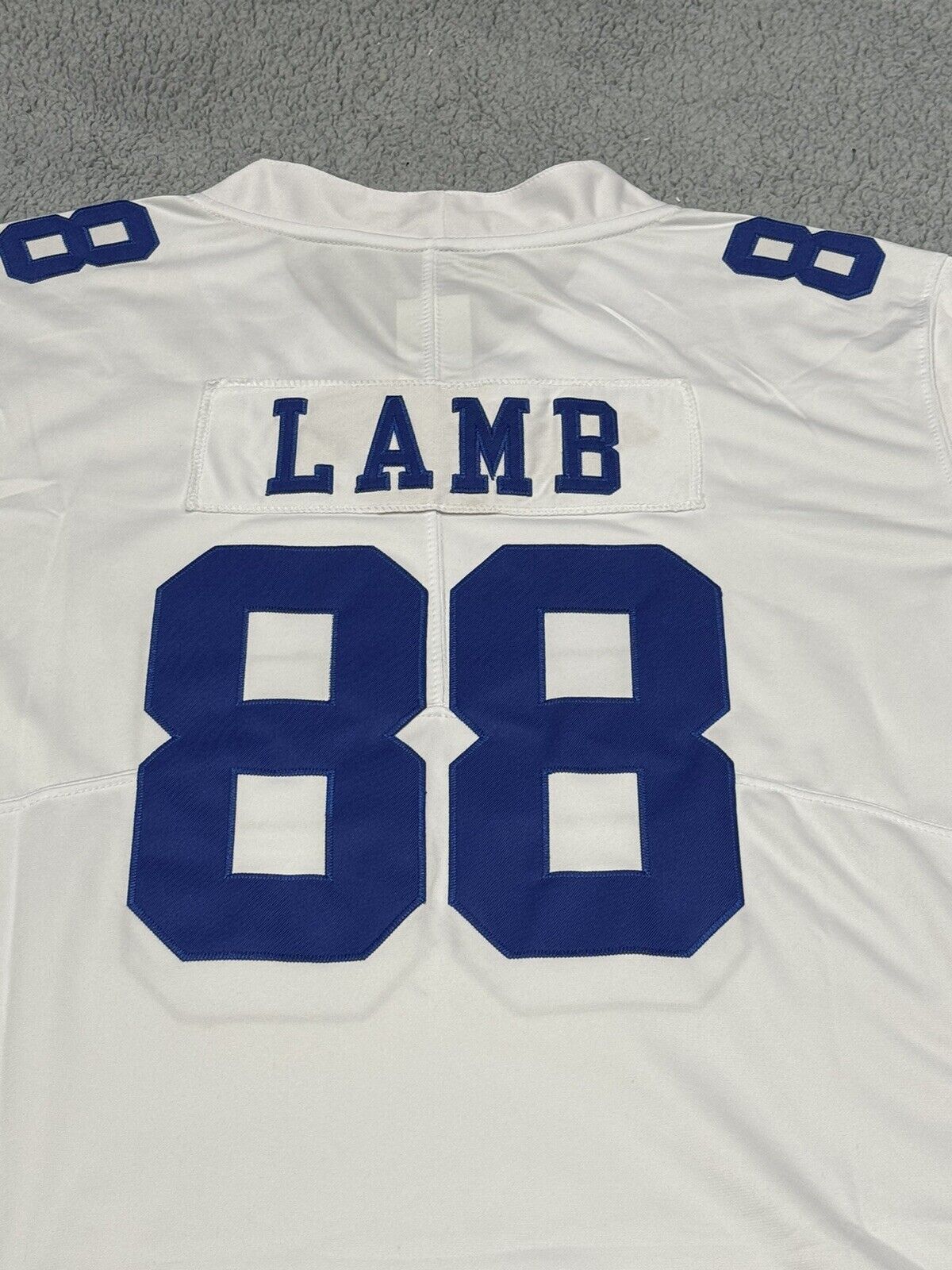 Dallas Cowboys CeeDee Lamb Jersey Mens Medium White #88 Blue Letters Home DC4L