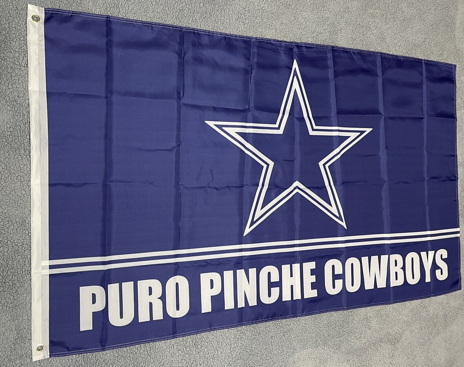 Dallas Cowboys Flag Puro Pinche 3x5ft Blue Star Double Mexican Hispanic Spanish