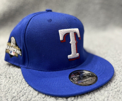 Texas Rangers Hat Cap Snap Back World Series 2023 Champions Blue New Era Seager