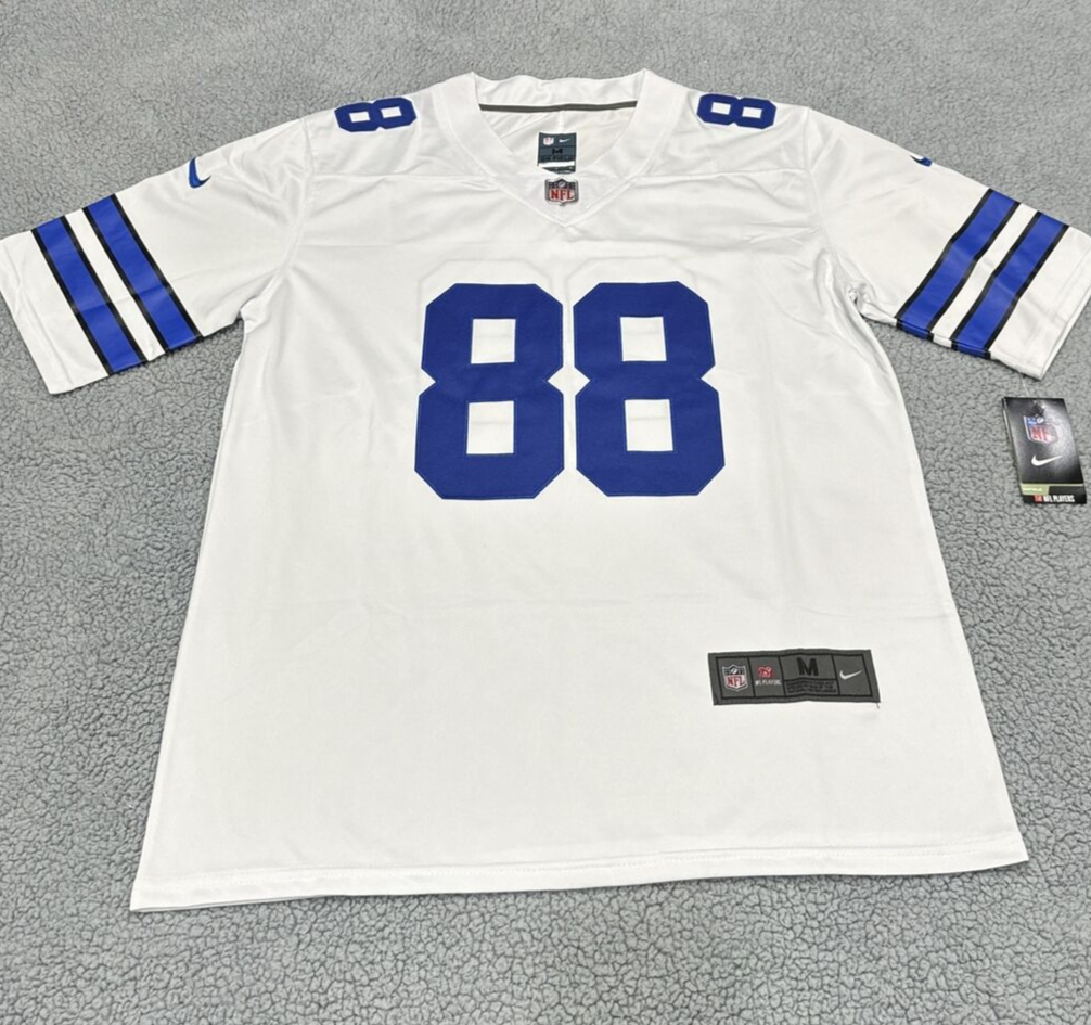 Dallas Cowboys CeeDee Lamb Jersey Mens Medium White #88 Blue Letters Home DC4L