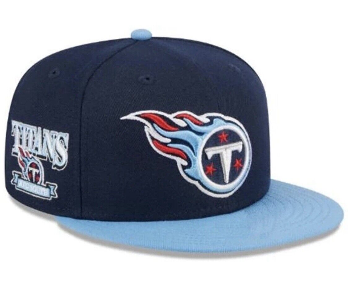 Tennessee Titans Hat Cap Snapback Blue New Era AFC South Patch NFL Football Logo