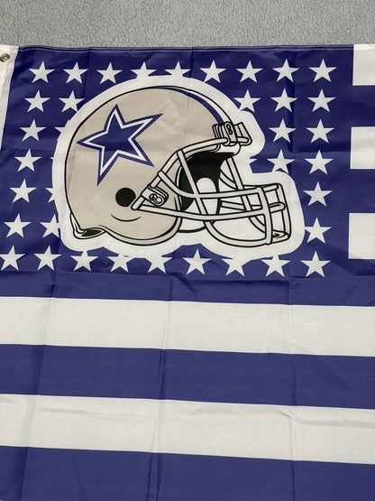 Dallas Cowboys Flag 3x5 foot USA Stars Stripes Blue White Banner Helmet America