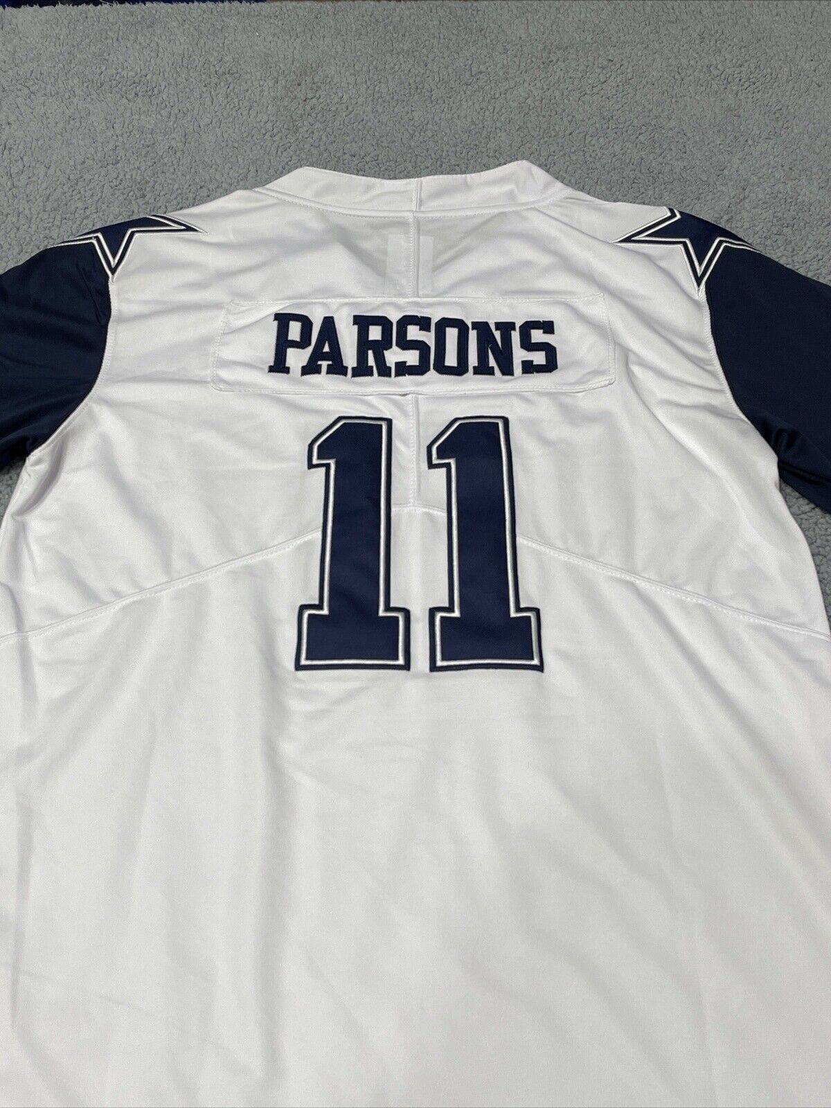 Dallas Cowboys Micah Parsons Jersey Mens Medium White Blue Stitched Throwback 11