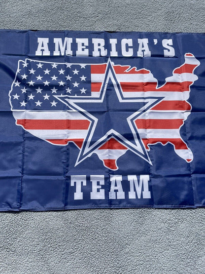 Dallas Cowboys Flag 3x5 ft America’s Team Banner Blue USA Red White Star NFL NEW