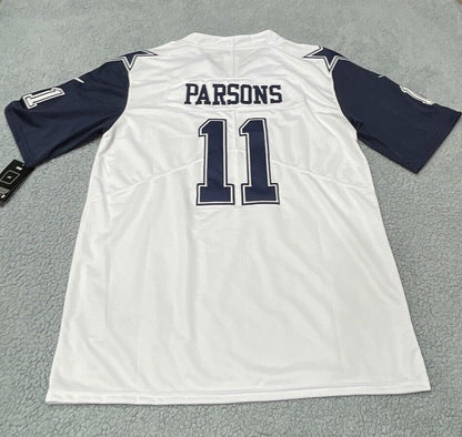 Dallas Cowboys Micah Parsons Jersey Mens Medium White Blue Stitched Throwback 11