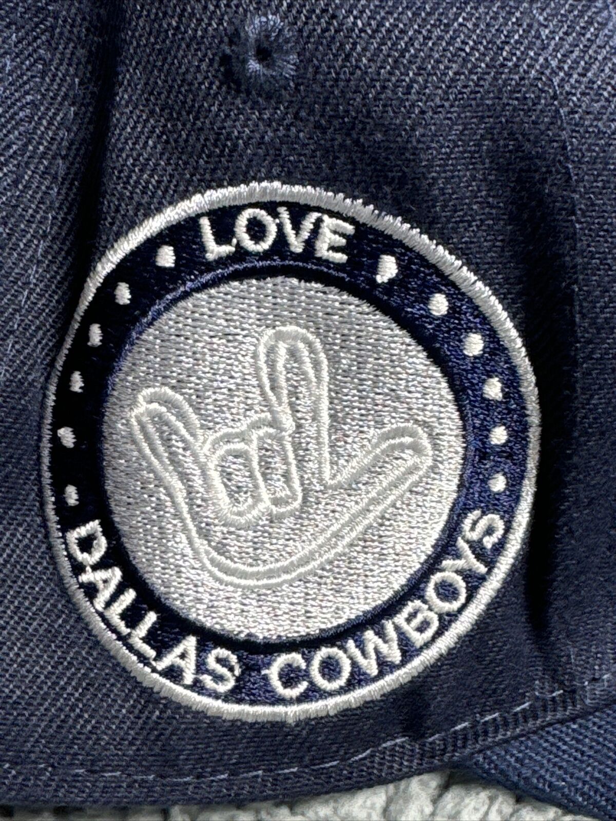 Dallas Cowboys Hat Cap Snap Back Blue New Era Star Football NFL Peace Patch RARE