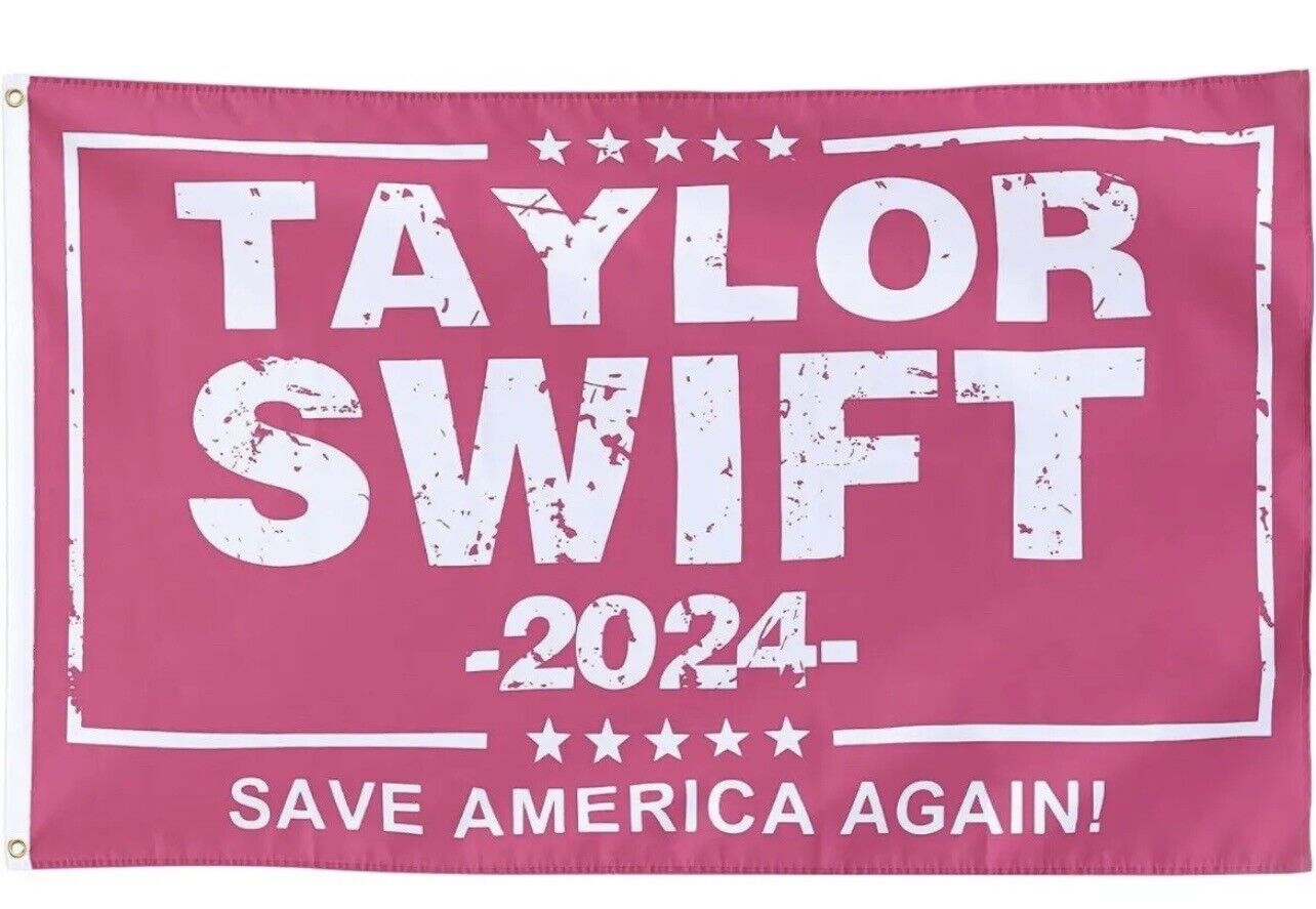 Taylor Swift Flag 3x5 foot Pink 2024 Travis Kelce Chiefs Eras Banner 1989 Lover