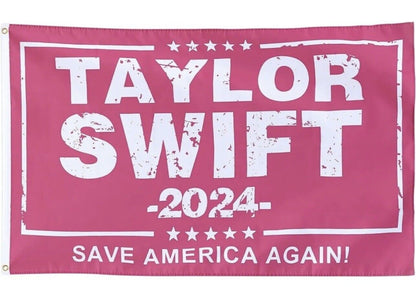 Taylor Swift Flag 3x5 foot Pink 2024 Travis Kelce Chiefs Eras Banner 1989 Lover