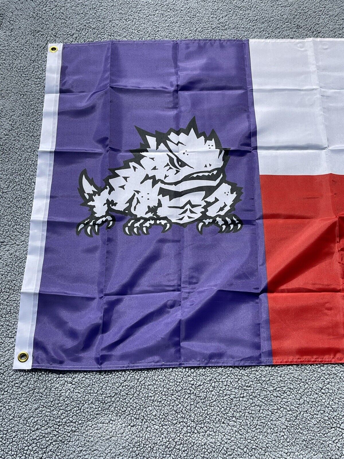 TCU FLAG Texas Christian University 3x5 Horned Frogs Purple Red White TX Banner