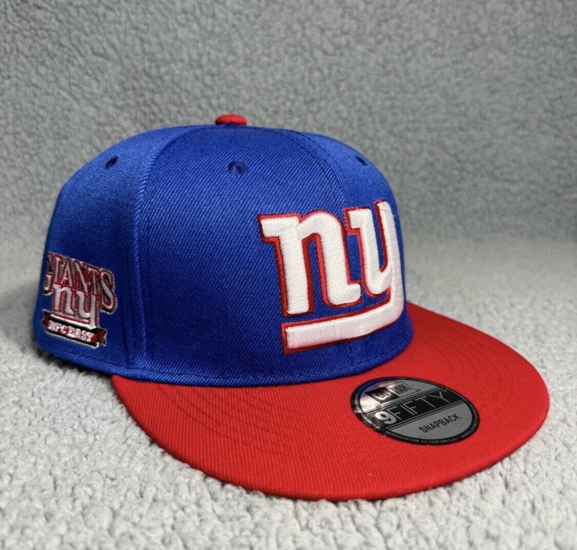 New York Giants Hat Cap Snap Back Blue Red NFC East Patch New Era Football NFL