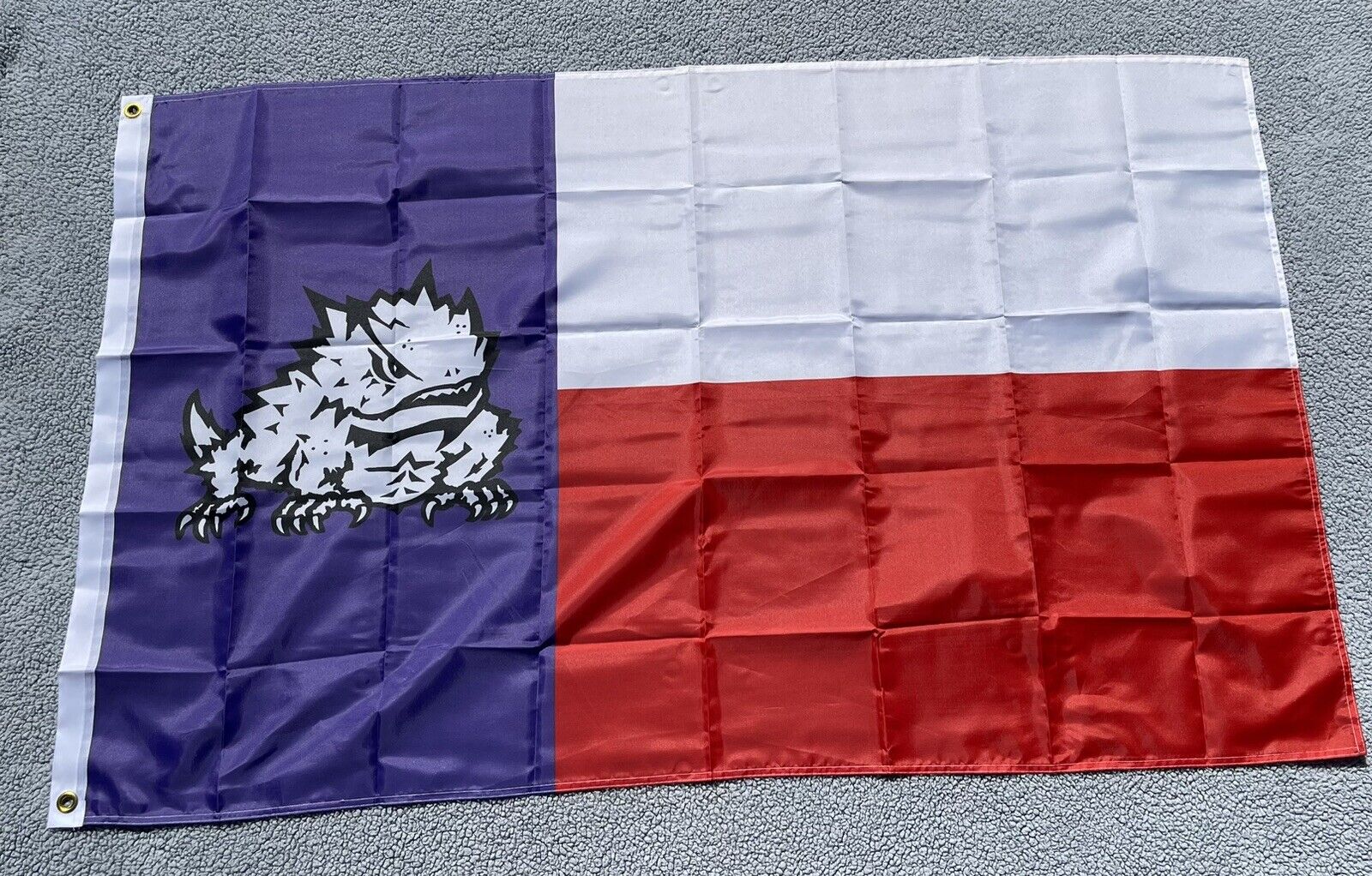 TCU FLAG Texas Christian University 3x5 Horned Frogs Purple Red White TX Banner