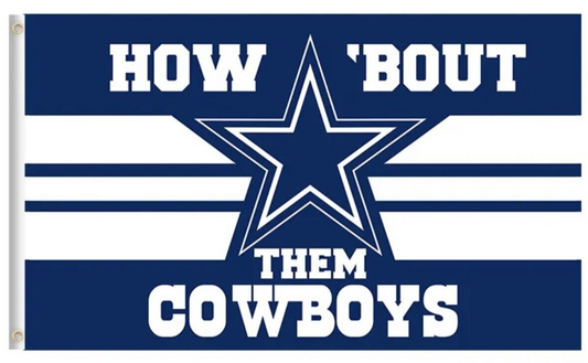 Dallas Cowboys Flag How Bout Them Cowboys 3x5 Blue White Parsons Lamb Diggs Star