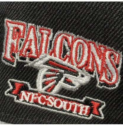 Atlanta Falcons Hat Cap Snapback Black Red New Era NFC South Patch Sanders Rison