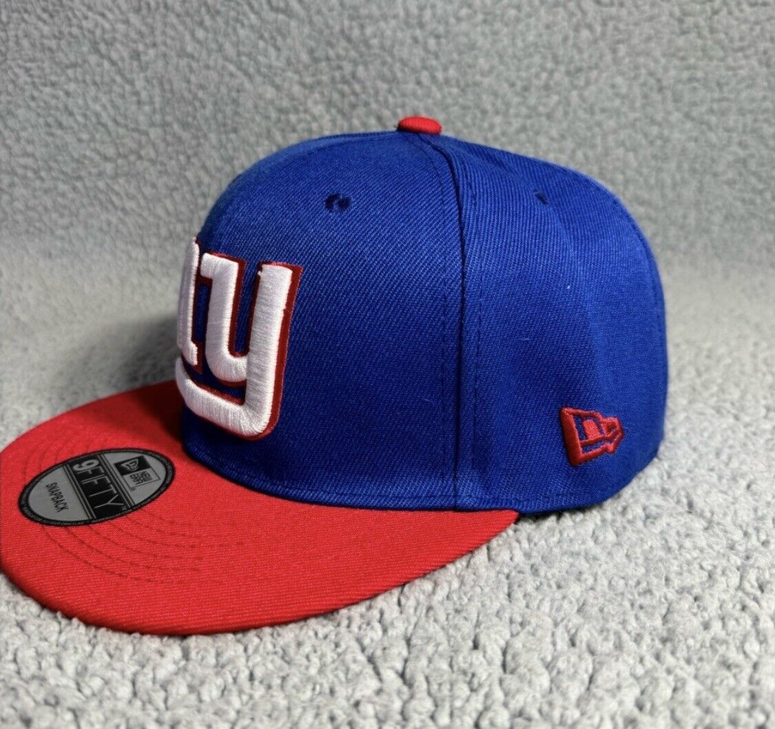 New York Giants Hat Cap Snap Back Blue Red NFC East Patch New Era Football NFL