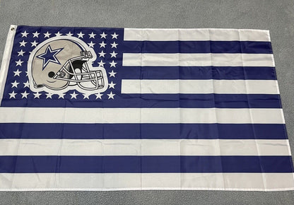 Dallas Cowboys Flag 3x5 foot USA Stars Stripes Blue White Banner Helmet America