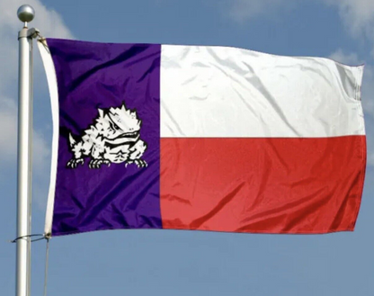 TCU FLAG Texas Christian University 3x5 Horned Frogs Purple Red White TX Banner