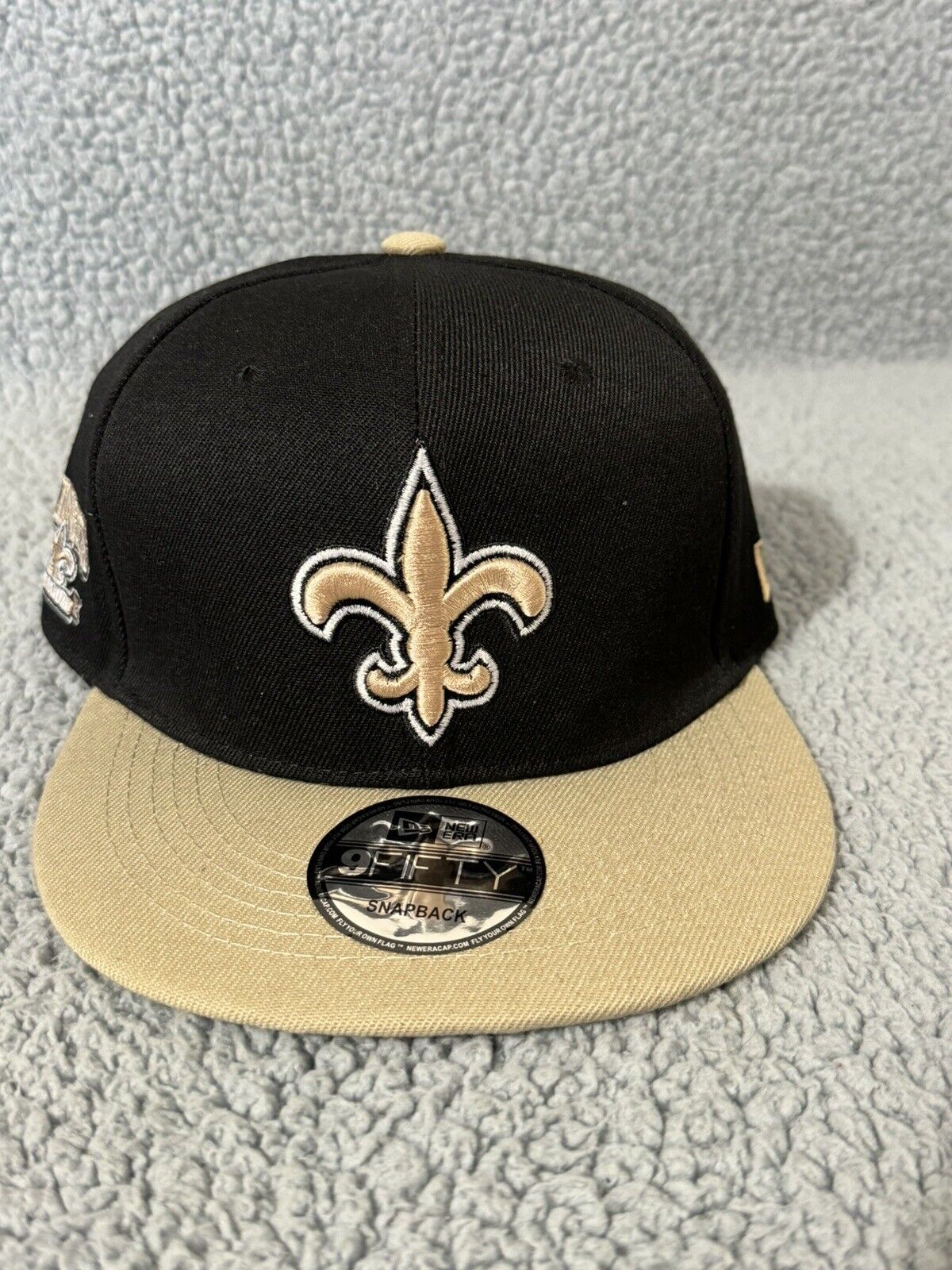 New Orleans Saints Hat Cap Snapback New Era Black Gold Patch Louisiana Football