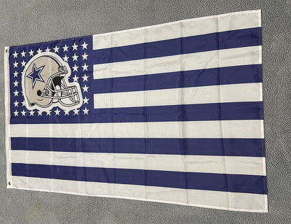 Dallas Cowboys Flag 3x5 foot USA Stars Stripes Blue White Banner Helmet America