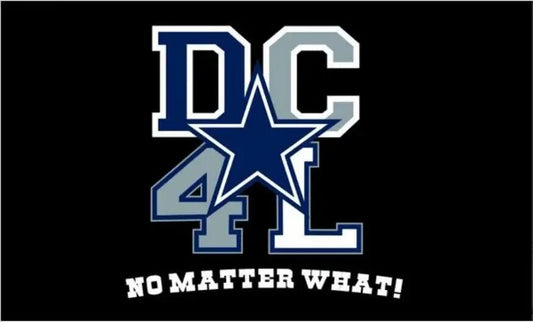 Dallas Cowboys DC4L Flag 3x5 ft Black Blue Star No Matter What Banner NEW RARE!