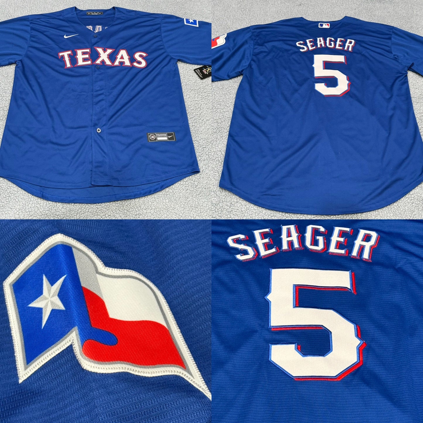 Texas Rangers Corey Seager Jersey (Blue) M L XL 2XL