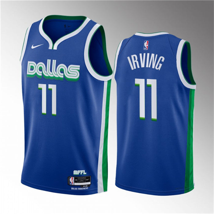 Dallas Mavs Kyrie Irving Jersey 22-23 City Connect (Blue) M L XL 2XL