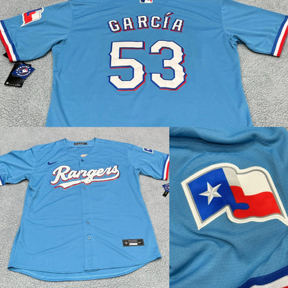 Texas Rangers Adolis Garcia Jersey (Baby Blue) 2XL