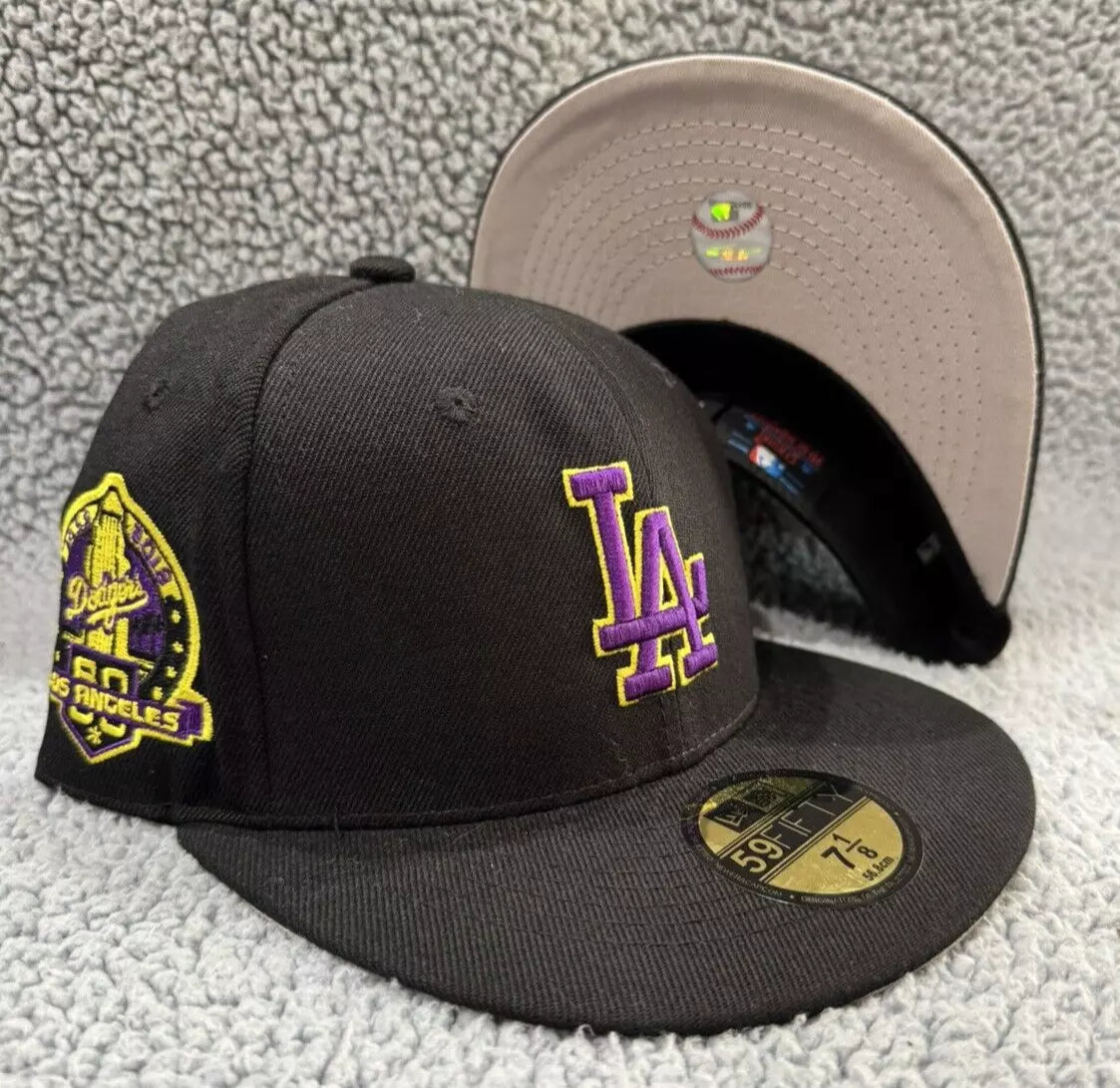 LA Dodgers Black & Gold 60 Years Edition Fitted Cap