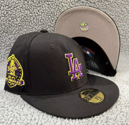 LA Dodgers Black & Gold 60 Years Edition Fitted Cap