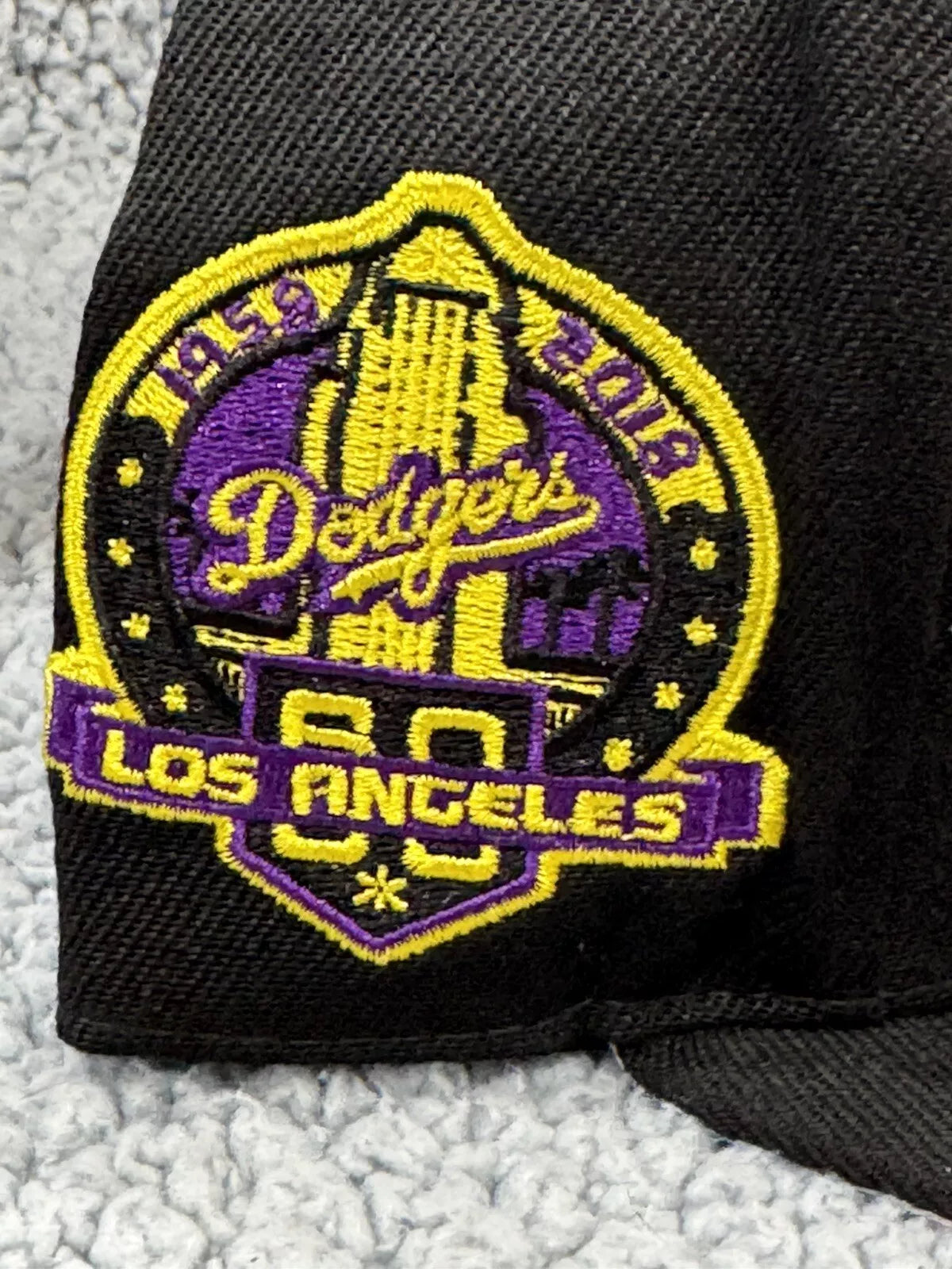 LA Dodgers Black & Gold 60 Years Edition Fitted Cap