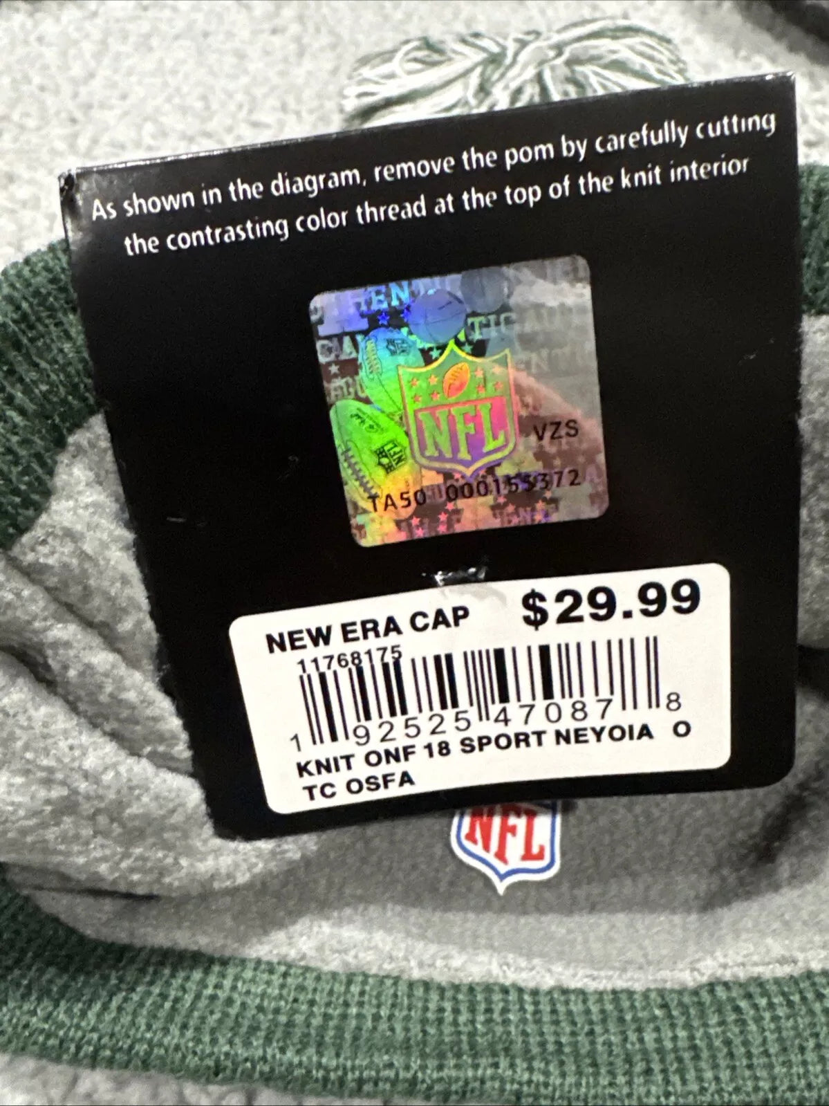 Philadelphia Eagles Beanie Cap - New Era  (Free Shipping)