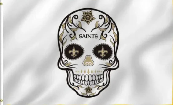 New Orleans Saints Skull Candy 3x5 foot Flag